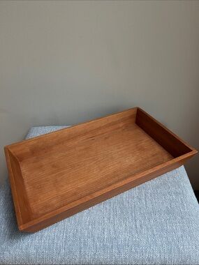 Vintage Shaker Workshops Cherry Wood Tray Rectangular USA Classic Serving Decor